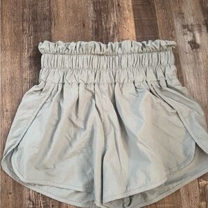 Women's Light Gray High Waisted Shorts